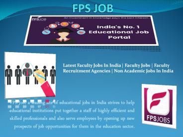 India’s No. 1 Educational Job Portal