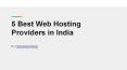 5 Best Web Hosting Providers in India PowerPoint PPT Presentation