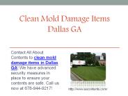 Clean Mold Damage Items Dallas GA