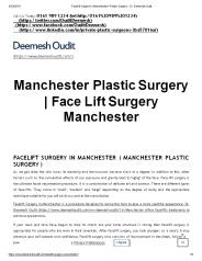 Face Lift Surgery in Manchester