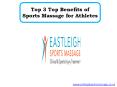 Top 3 Top Benefits of Sports Massage for Athletes PowerPoint PPT Presentation