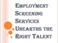 Employment Screening Services and Bringing a Cultural Movement PowerPoint PPT Presentation