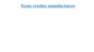 Stone Crusher Manufacturer