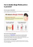 How to identify Allergic Rhinitis and how to prevent it ? PowerPoint PPT Presentation