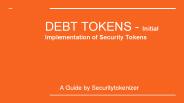 Debt Token Offering Development | Securitytokenizer
