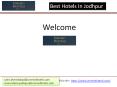 Best Hotels In Jodhpur PowerPoint PPT Presentation