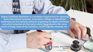Degree Certificate Attestation