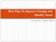 Best Tips To Improve Google Ads Quality Score PowerPoint PPT Presentation
