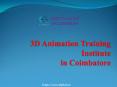 3D animation courses in coimbatore PowerPoint PPT Presentation