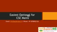 Easiest Optional for CSE Mains
