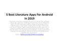 Best Literature Apps For Android In 2019 PowerPoint PPT Presentation