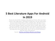 Best Literature Apps For Android In 2019