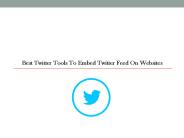 Embed Twitter Feed on website