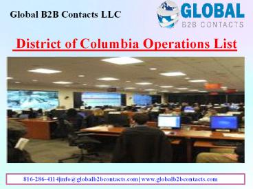 District of Columbia Operations List