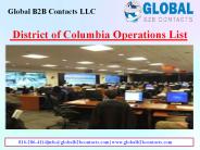 District of Columbia Operations List