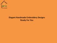 Bethlehem Is Known For Handmade Embroidery Designs
