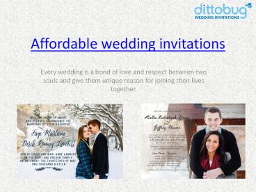 Affordable wedding invitations