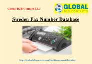 Sweden Fax Number Database