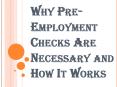 What are Pre-Employment Checks? PowerPoint PPT Presentation