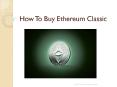 How to buy ethereum classic