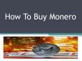 How to buy monero