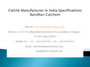 Calcite Manufacturer in India Specifications Bandhan Calchem