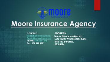 Moore Insurance Agency | Best Insurance Agency in Arizona