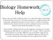 online biology homework help | 24x7Homeworkhelp
