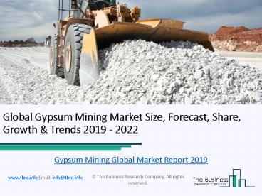 Global Gypsum Mining Market Report 2019