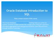 Oracle Database Introduction to SQL PowerPoint PPT Presentation