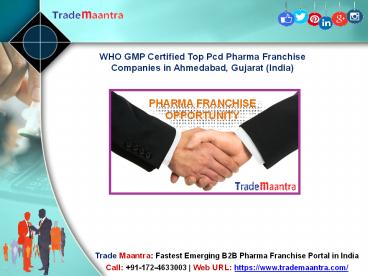 Best Pcd Pharma Franchise Companies in Ahmedabad