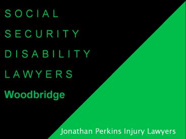 Social Security Disability Lawyers Woodbridge