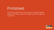 Printstreet : Online Customisation & Personalisation for Everyone