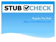 Pay Stub Template