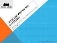 Fall In Love With cotton sheets sets