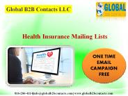 Health Insurance Mailing Lists