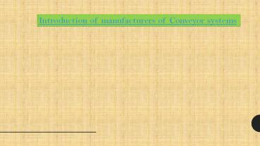 Conveyor Manufacturer (1)