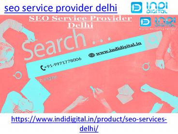 Find the best seo service provider delhi