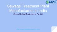 Sewage Treatment Plants Manufacturers in India