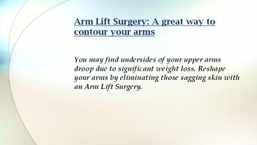 Arm Lift Surgery Denver