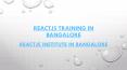 ReactJS Training in Bangalore PowerPoint PPT Presentation