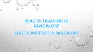 ReactJS Training in Bangalore