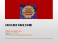 Lost Love Back Spell PowerPoint PPT Presentation