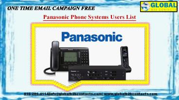 Panasonic Phone Systems Users List