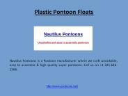 Plastic Pontoon Floats