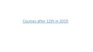 Best Courses after 12th in 2019
