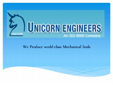 Mechanical Seal Manufacturer