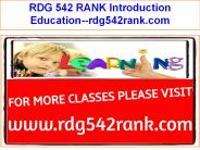 RDG 542 RANK Introduction Education--rdg542rank.com