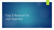 top 5 reason to visit nainital