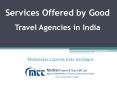Services Offered by Good Travel Agencies in India PowerPoint PPT Presentation